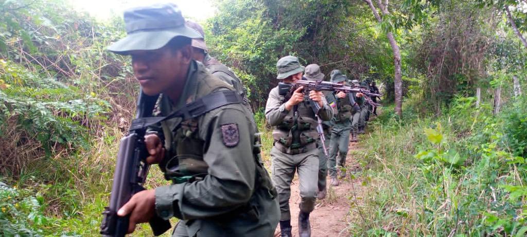 Redi_andes's tweet photo. #24Nov || FANB en lucha contra los grupos delincuenciales, en labores de patrullaje localiza y destruye garitas de alerta del grupo delincuencial armado Las 3R, dedicado a la destrucción del ambiente y explotación ilegal de minerales, en área boscosa protegida del estado Bolívar. https://t.co/eVF3ruWjQY