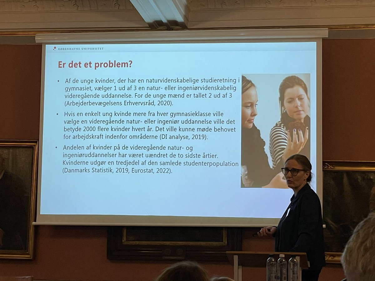8) Er det et problem? Ja!
For kun 1 ud af 3 kvinder går fra naturvidenskabelig studieretning til STEM, mens det gælder 2 ud af 3 mænd. 
Der er altså et kæmpe talentspild. 
@Videnskabsklub <a href="/GhitaWolf/">Ghita Wolf Andreasen</a> <a href="/RSKjaergaard/">Rikke Schmidt Kjærgaard</a>
