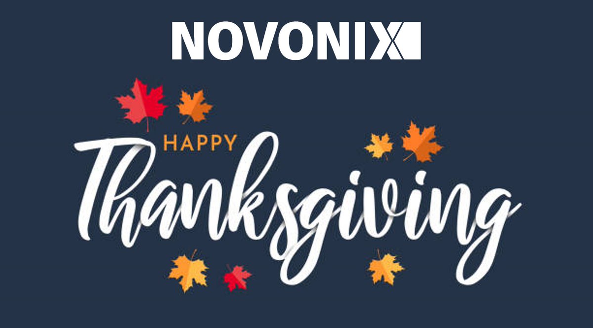 NovonixBattery's tweet photo. At NOVONIX we're truly thankful for all our employees, customers, and partners across the country. Happy Thanksgiving to all of them that are celebrating today! 
#Thanksgiving #HappyThanksgiving https://t.co/ivFka3T1po