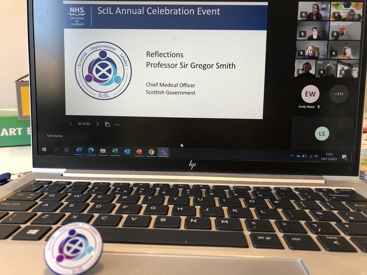 Stew77Laura's tweet photo. In good company @DrGregorSmith at #scilgrad2022 thanks for the celebration event and congratulations to SciLs who completed the programme in the toughest of times @nes_qi @NESnmahp https://t.co/sq2hZddP5q