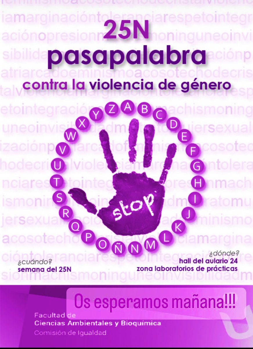 Os esperamos mañana!!! 💜