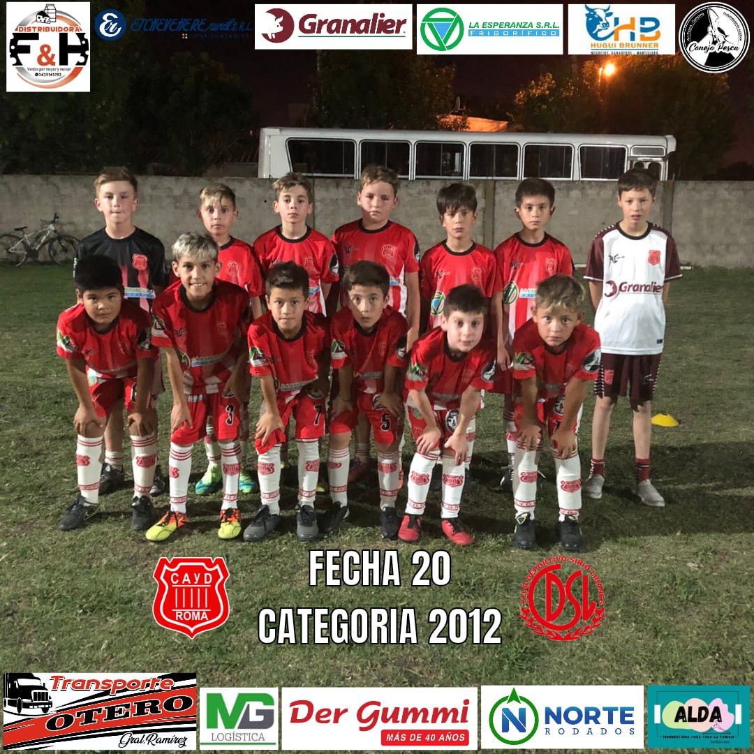 FECHA 20| LIGA NOGOYA.
Partido postergado categoría 2012 frente a Sirio.
