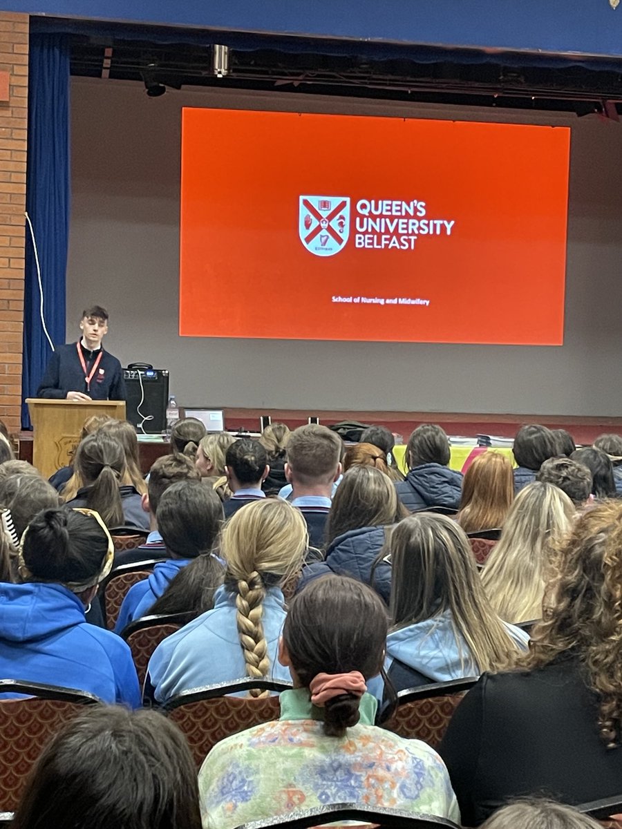 It is a great pleasure to welcome <a href="/olssblayney/">OLSS Castleblayney</a> past pupil Conor Brady back to school today to speak with a large number of our students about his Nursing Degree studies ⁦<a href="/QUBelfast/">Queen's University Belfast 🎓</a>⁩. Fantastic talk and wonderful enthusiasm for nursing as a career