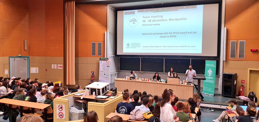 Pauline_Lvnt's tweet photo. @Pharma_ANEPF is proud to welcome to its GA #pharmacy #students from all over Europe 🇪🇺, who are committed to @EPSA_Online to improve the future of our studies, our profession and healthcare. 🐍

We are particularly pleased to have 5 French members on the board this year. 🇨🇵👏 https://t.co/1F3FLNe77w