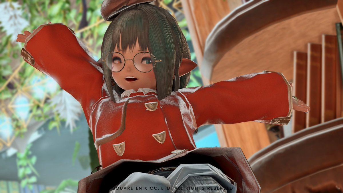 1girl lalafell solo glasses pointy ears hat looking at viewer  illustration images