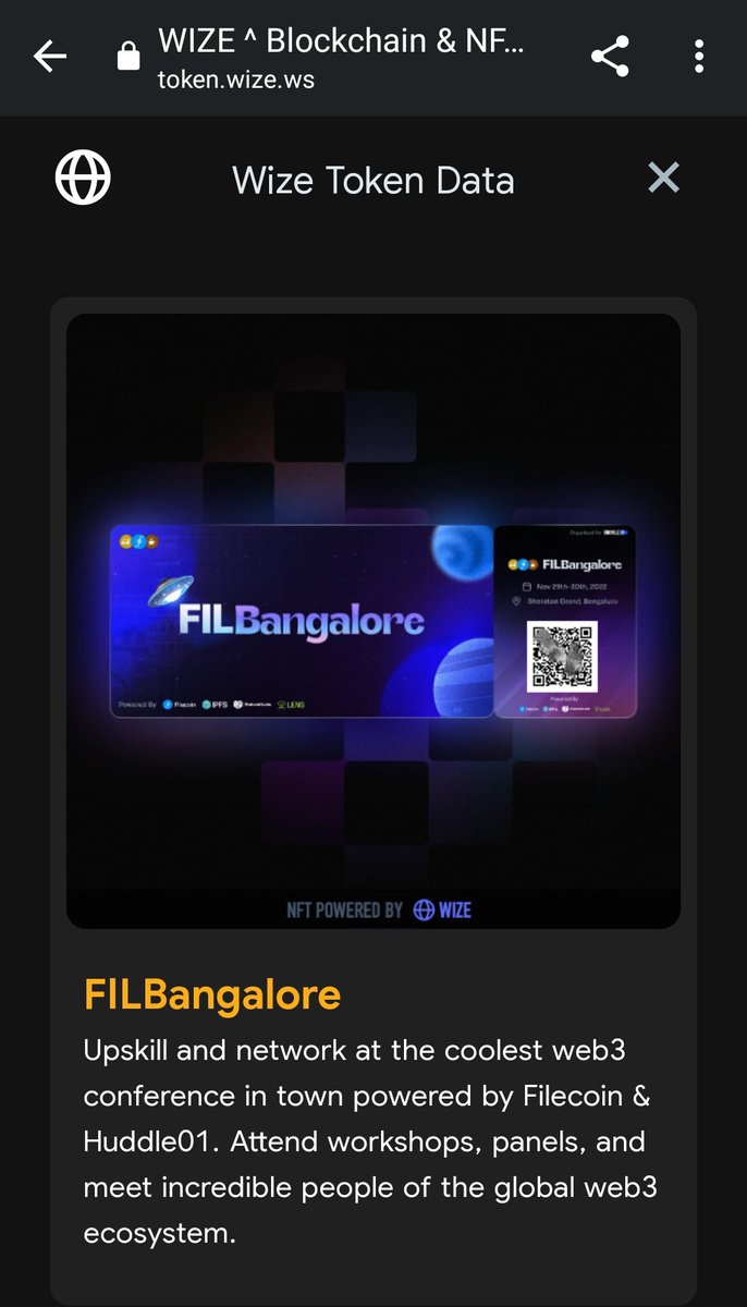 jaybade11's tweet photo. Got my #FILBangalore ticket 🙌
Let's catch up soon 🚀
@huddle01com @Filecoin https://t.co/vKlSQr7btz