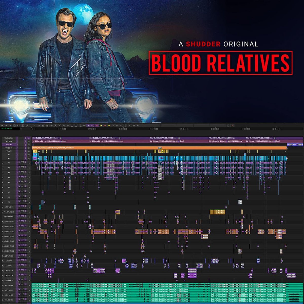 Avid's tweet photo. 🎞️ Blood Relatives on Shudder
📷 https://t.co/nzYHKNMBIr
▶️ https://t.co/6fYBnWKFwm
#bloodrelatives #shudder #mediacomposerultimate #fixitinpost #avidtimeline #cuttingroom #mediacomposer #avid https://t.co/YNSDh7gOKo