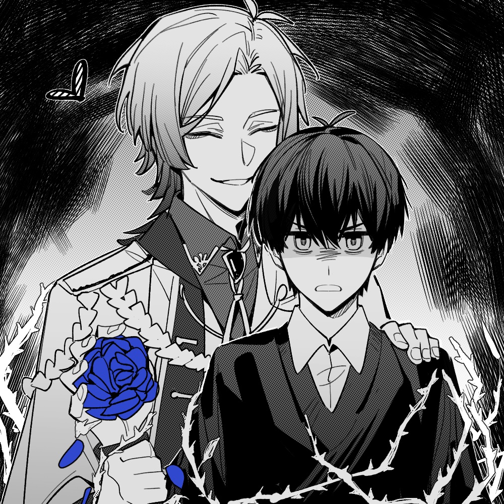 JiangRosetta's tweet photo. Michael Kaiser, AKA [Blue Rose Station] caught a careless Investigator😆 p2 is the intro of Kaiser as creepypasta.
#カイ潔 kiis
Creepypasta BL &amp; Investigator Isagi AU that I cooperate with my friends (she drew this🥰). https://t.co/nNGCAQamce