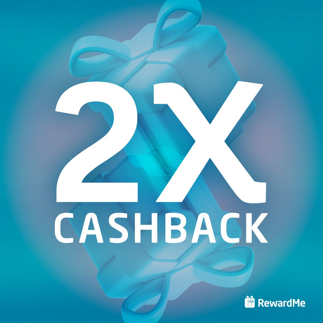 TheRewardMe's tweet photo. Double Cashback Alert🚨🚨🚨
It’s #BlackFriday finally and we are excited to introduce RewardMe's limited-time offer:🎉

💙DOUBLED UP #Cashback Rates
💙All @TheRewardMe Users
💙25 Nov 2022 00:00 to 28 Nov 2022 23:59 (UTC)

🎁Get Cashback Now: https://t.co/N55KZ5S5pi https://t.co/KBfKSWq9dD