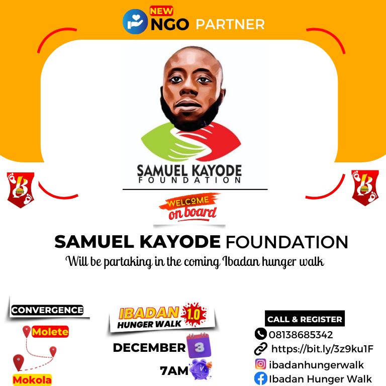 Samkfoundation's tweet photo. #ZEROHUNGER 
IBADAN HUNGER WALK  2022🍔 👣
We Walk to Eradicate Hunger and celebrate all Humanitarians and Volunteers doing amazing work round  the  globe🌎

To Volunteer/Participate in this cause (link in the bio) https://t.co/7Zj4IbWwwo

#hungerwalk 
#partnership  #sdgs17 https://t.co/nYgAubn4Dx