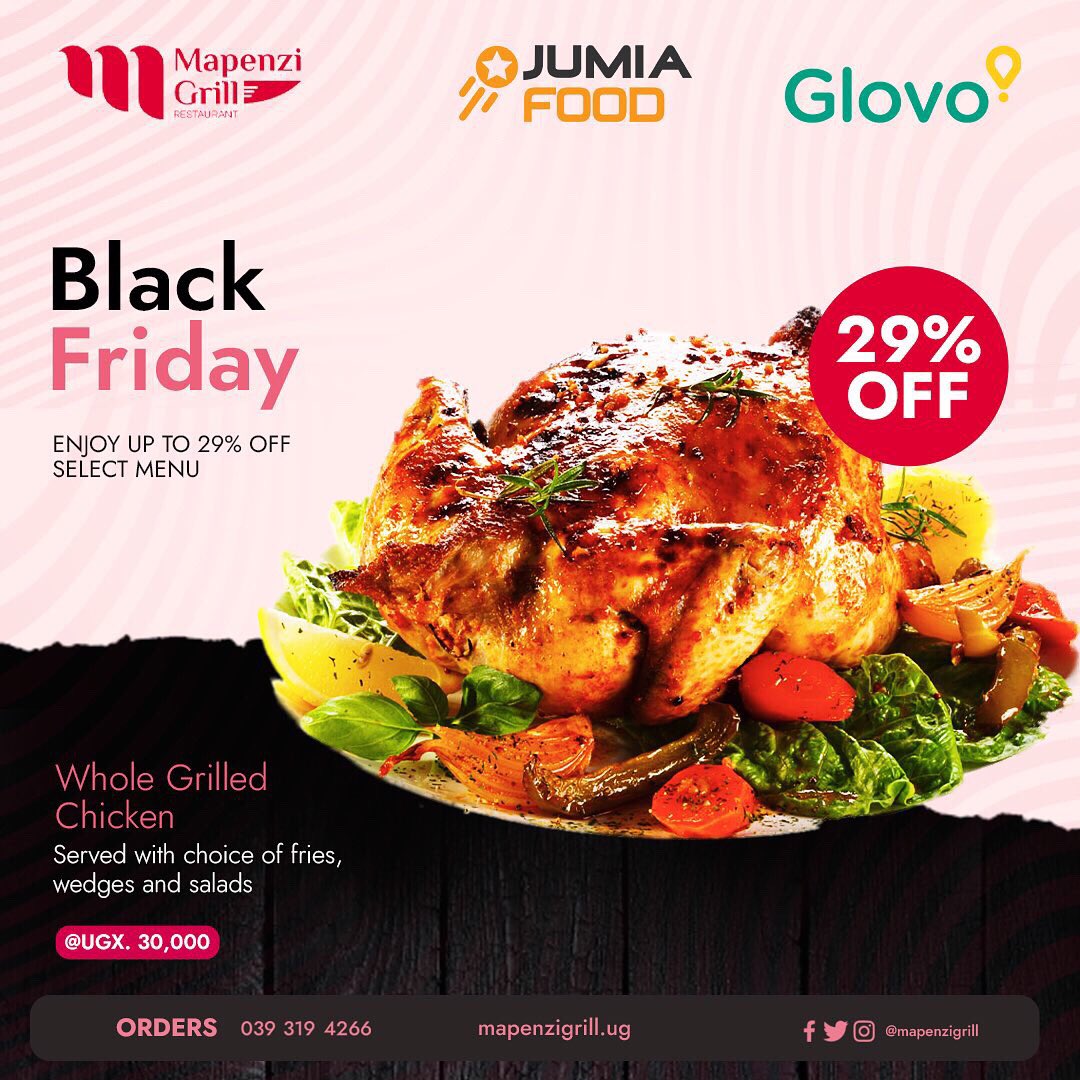 mapenzigrill's tweet photo. This is “the dinner plan” 🥘 😋 Order whole grilled chicken on #jumiafood | Glovo app | https://t.co/FeT5nx37z1 this #BlackFriday at only 30k served with choice of accompaniment and salads. 

For Orders &amp; Reservations Call: 039 319 4266 
#JumiaBlackFriday22 #mapenzigrill https://t.co/bT8imcUSsm