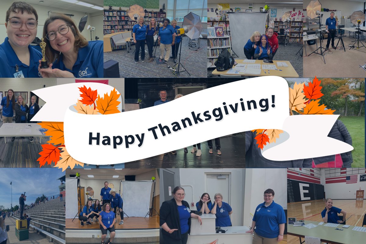 GeskusPhoto's tweet photo. Happy Thanksgiving! 🍂 Today, we are thankful for everyone who has made this season of school pictures possible! To to all of our customers and their families, to our hard working employees, and to our schools, we thank you! https://t.co/MCPDiGMkds