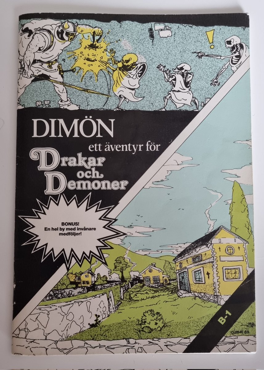 A piece of roleplaying history. Drakar Och Demoner from Sweden. First edition from 1981.