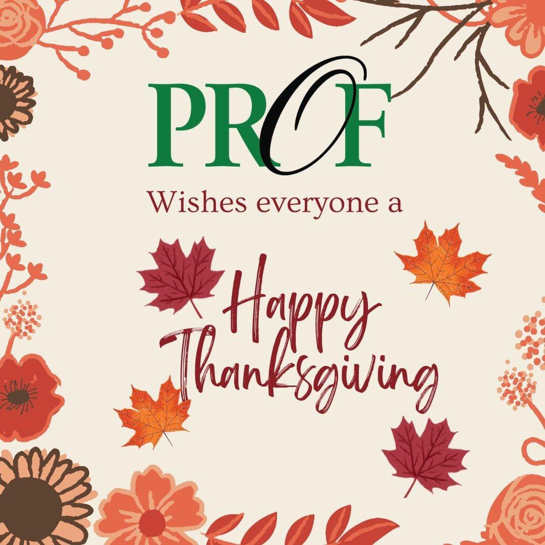 Happy Thanksgiving from PROF!
