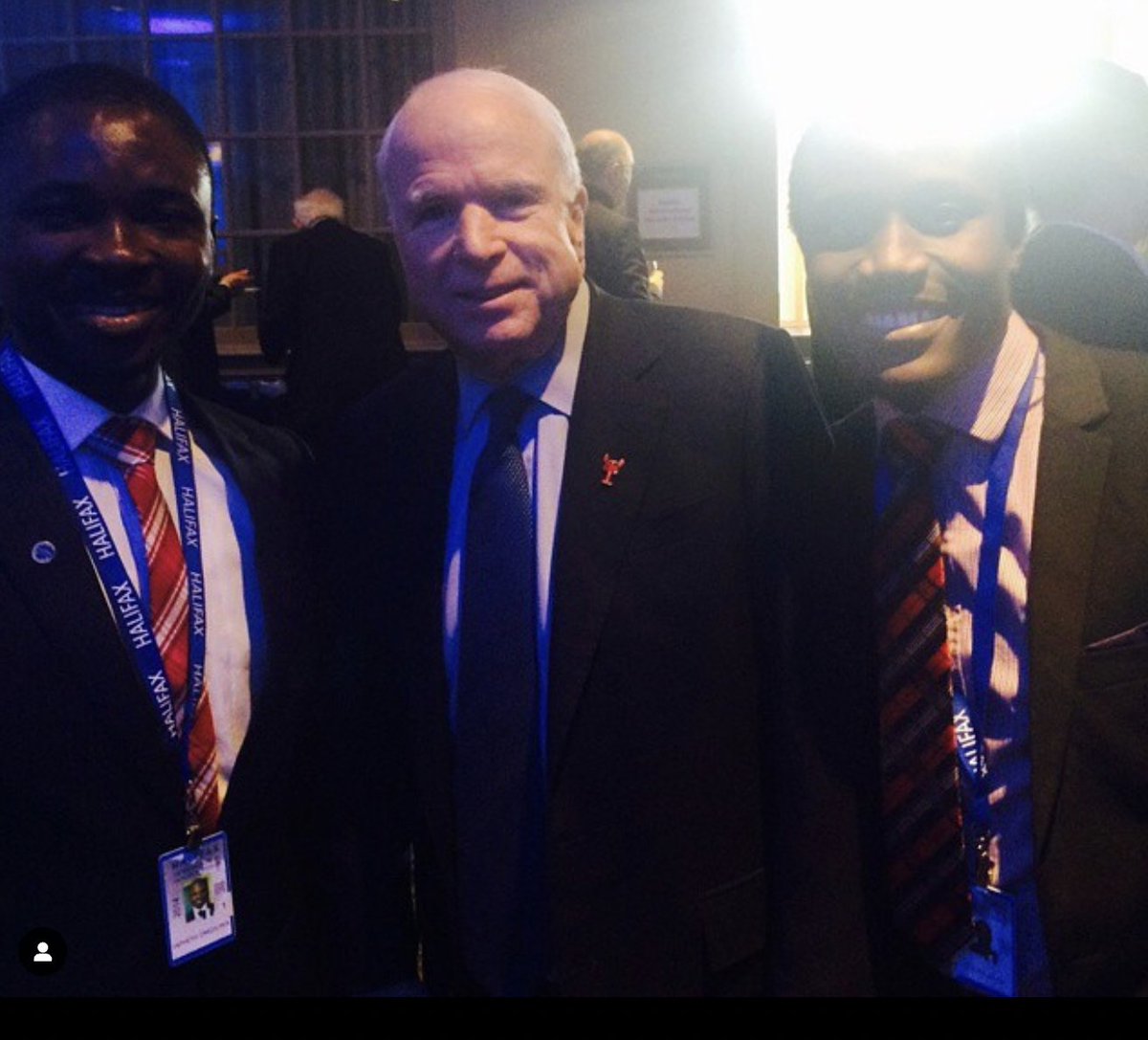 toluogunlesi's tweet photo. Writing my 2022 @HFXforum Notebook, and dug up this photo, from #HISF2014, my very first attendance: Senator John McCain, flanked by @Omojuwa and myself, and a dollop of overly-ambitious background lighting. #HFX2022
Read the #HFX2021 Notebook here: https://t.co/5mgvpDbHtx https://t.co/tMaC59SQew