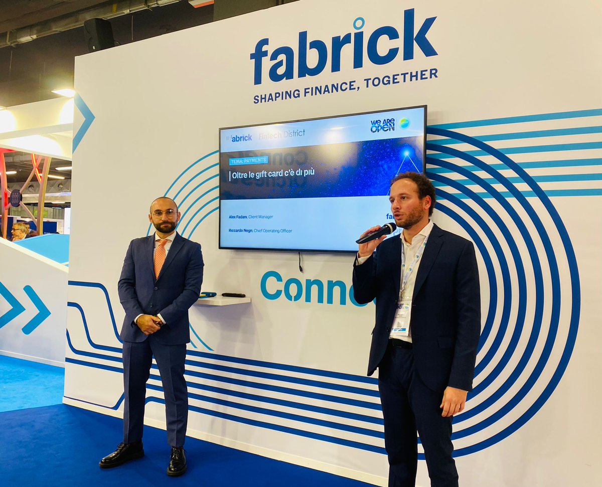 Fabrick (@fabrickplatform) on Twitter photo "Per PTA l'#OpenBanking è essenziale per la creazione di soluzioni ‘user driven’ innovative. Semplificazione e high performance sono la chiave per l'evoluzione dei nostri servizi del prossimo futuro." Riccardo Negri, COO, PTA.
<a href="/Payvolution/">Il Salone dei Pagamenti</a> #weareopen22 #EnjoyFintech "Per PTA l'#OpenBanking è essenziale per la creazione di soluzioni ‘user driven’ innovative. Semplificazione e high performance sono la chiave per l'evoluzione dei nostri servizi del prossimo futuro." Riccardo Negri, COO, PTA.
<a href="/Payvolution/">Il Salone dei Pagamenti</a> #weareopen22 #EnjoyFintech
