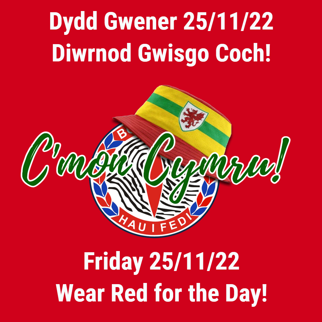 Diwrnod gwisgo coch fory!  Crys pêldroed Cymru - Crys Rygbi Cymru - Crys Ysgol!  C'mon Cymru!  Wear red for the day tomorrow!  Wales football - Wales rugby - School shirt!  C'mon Cymru! #FAW #walgoch #ymaohyd #cymru