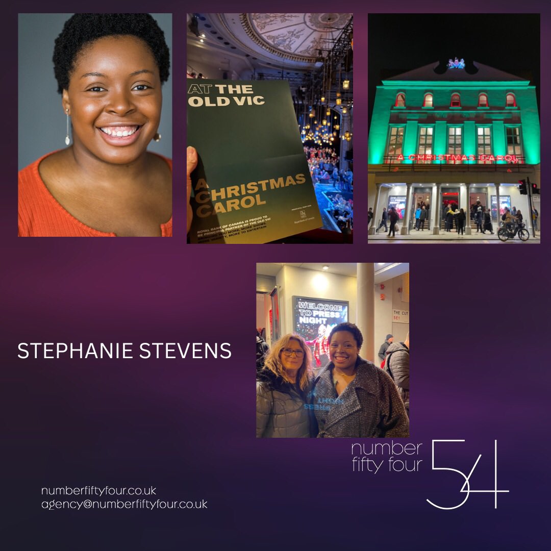 N54Agency's tweet photo. A beautiful, wonderful, magical time at press night for A Christmas Carol at @oldvictheatre 
STEPHANIE STEVENS @stephkastevens was beaming, what a joy to be even just a small part of this incredible production 🎄

#N54Agency
#supernumerary https://t.co/OkzPZ0EaQx