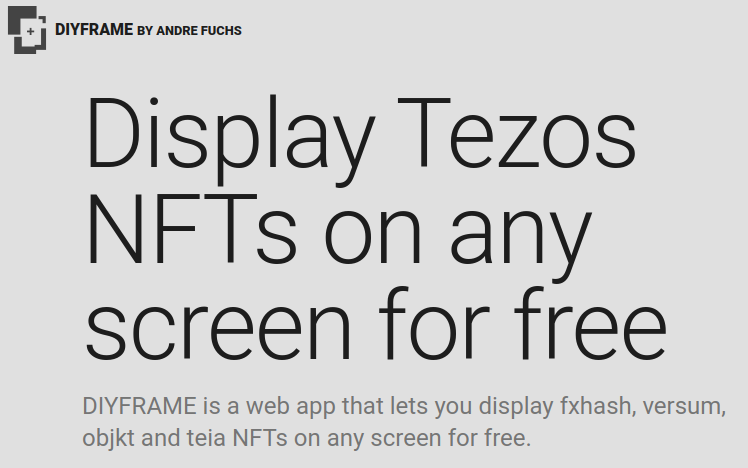 You can use below products if you plan to build a DIYFRAME.XYZ for your gallery, studio, home or event.✨

🔥 Any display that comes with at least a HDMI connection

🔥 Any device capable of connecting to the internet and running a video on a Chromium based browser
👇