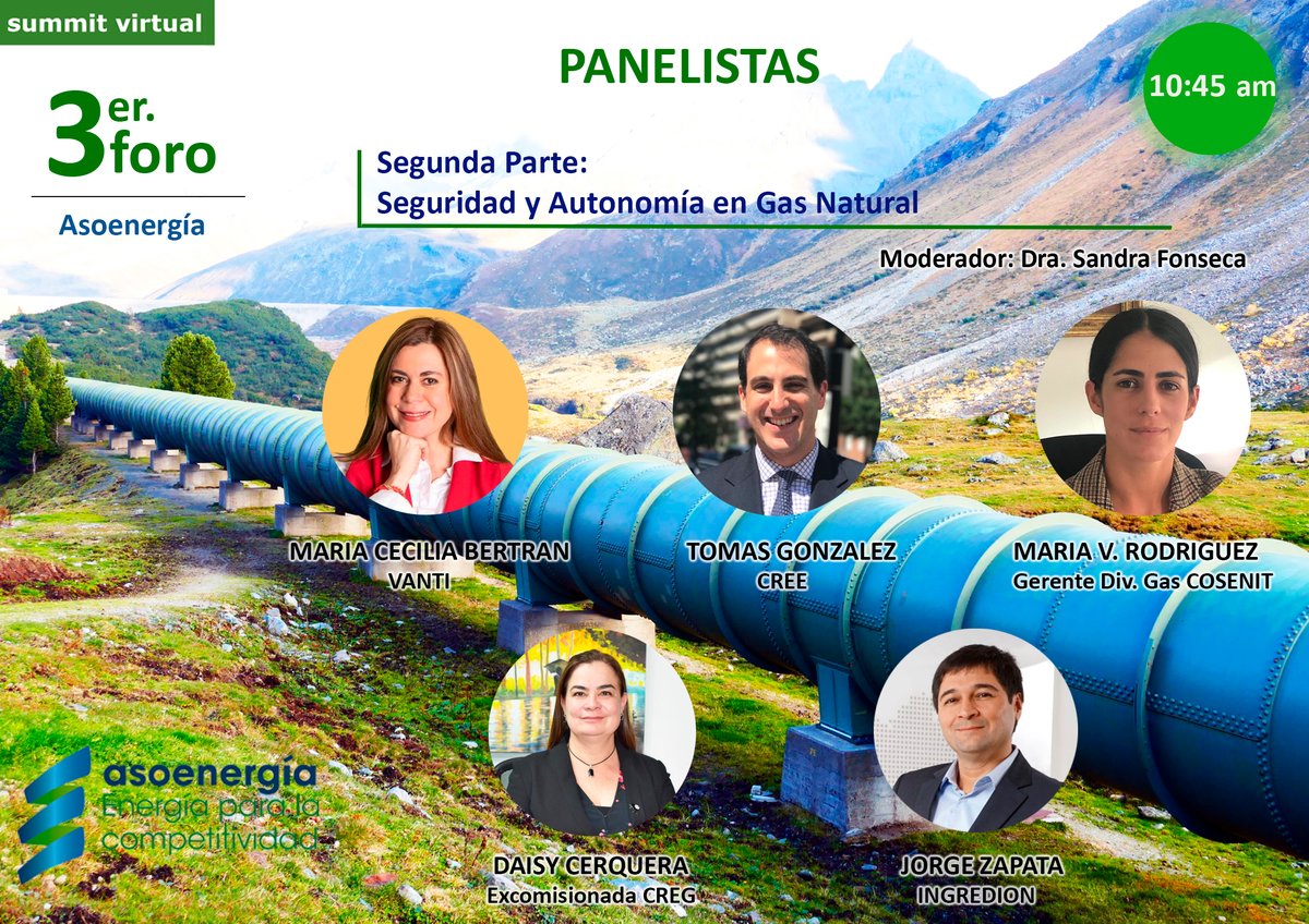 asoenergia's tweet photo. #foroasoenergia | En este panel estarán participando Maria Bertran de @grupovanti, @tomasge de @creenergia, Maria Rodriguez de @COSENIT, Deisy Cerquera @comisioncreg, Jorge Zapata @Ingredion
🗓️29 de nov 
⌚️8 am
Inscríbete sin costo👇 https://t.co/pq9oOpObO2 https://t.co/AxWVxruhrs