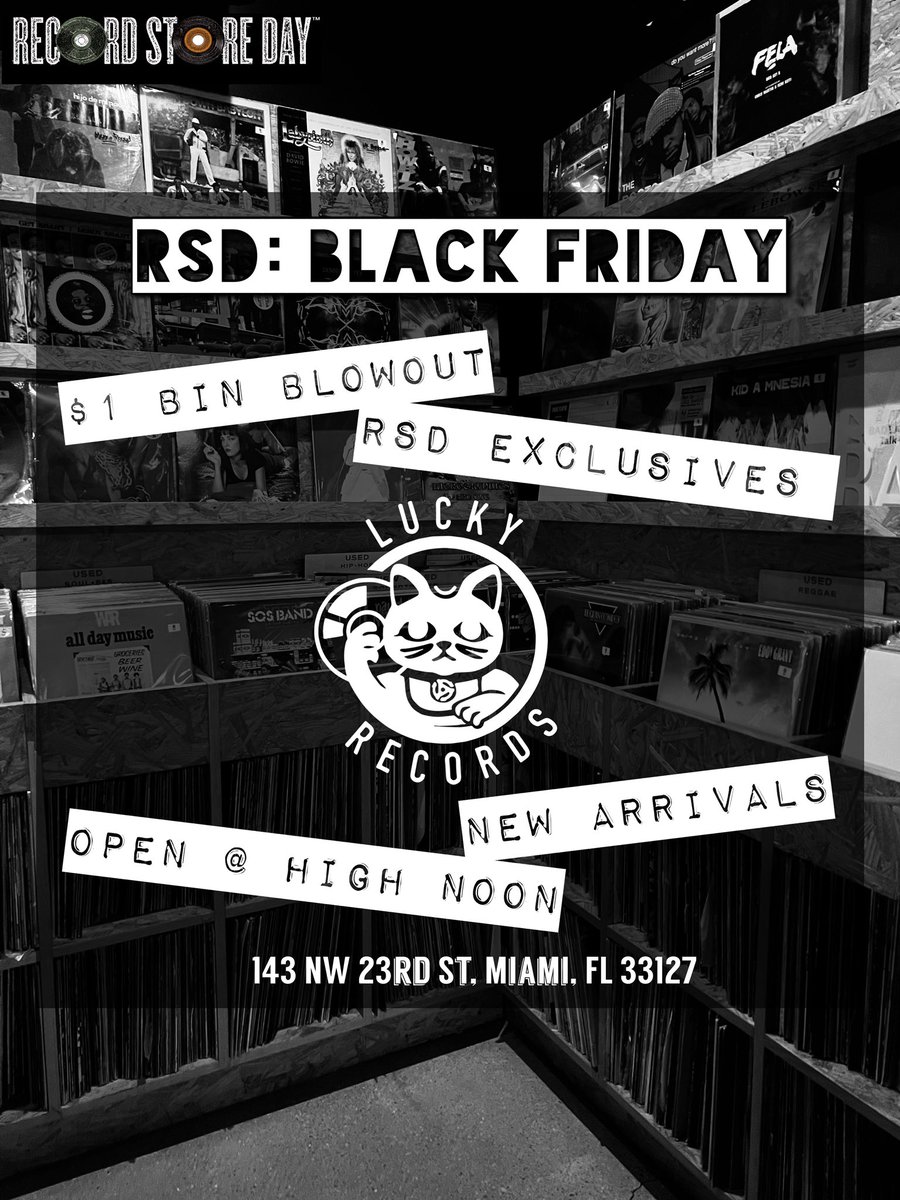 DJ Pack-a-Day (@anticuado) on Twitter photo Happy Thanksgiving everybody! Enjoy it with all of those you love! Come by tomorrow to <a href="/LuckyRecordsMia/">LuckyRecordsMiami</a> for RSD! We’ve got some nice records! Happy Thanksgiving everybody! Enjoy it with all of those you love! Come by tomorrow to <a href="/LuckyRecordsMia/">LuckyRecordsMiami</a> for RSD! We’ve got some nice records!