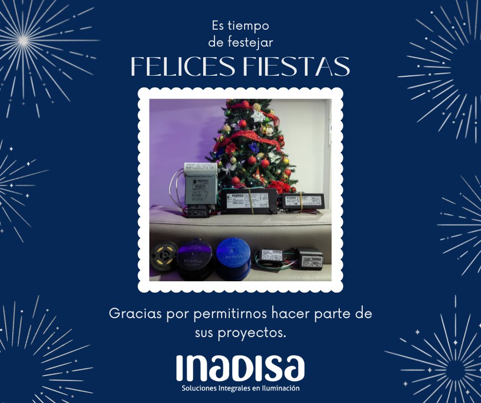 INADISA's tweet photo. Desde INADISA, extendemos un fraternal saludo a todos nuestros colaboradores y aliados comerciales, les deseamos las mejores festividades junto a sus familias y allegados. Esperamos poder seguir trabajando juntos para brindarles nuestro mejor servicio y compromiso. https://t.co/WFG4Duasnr