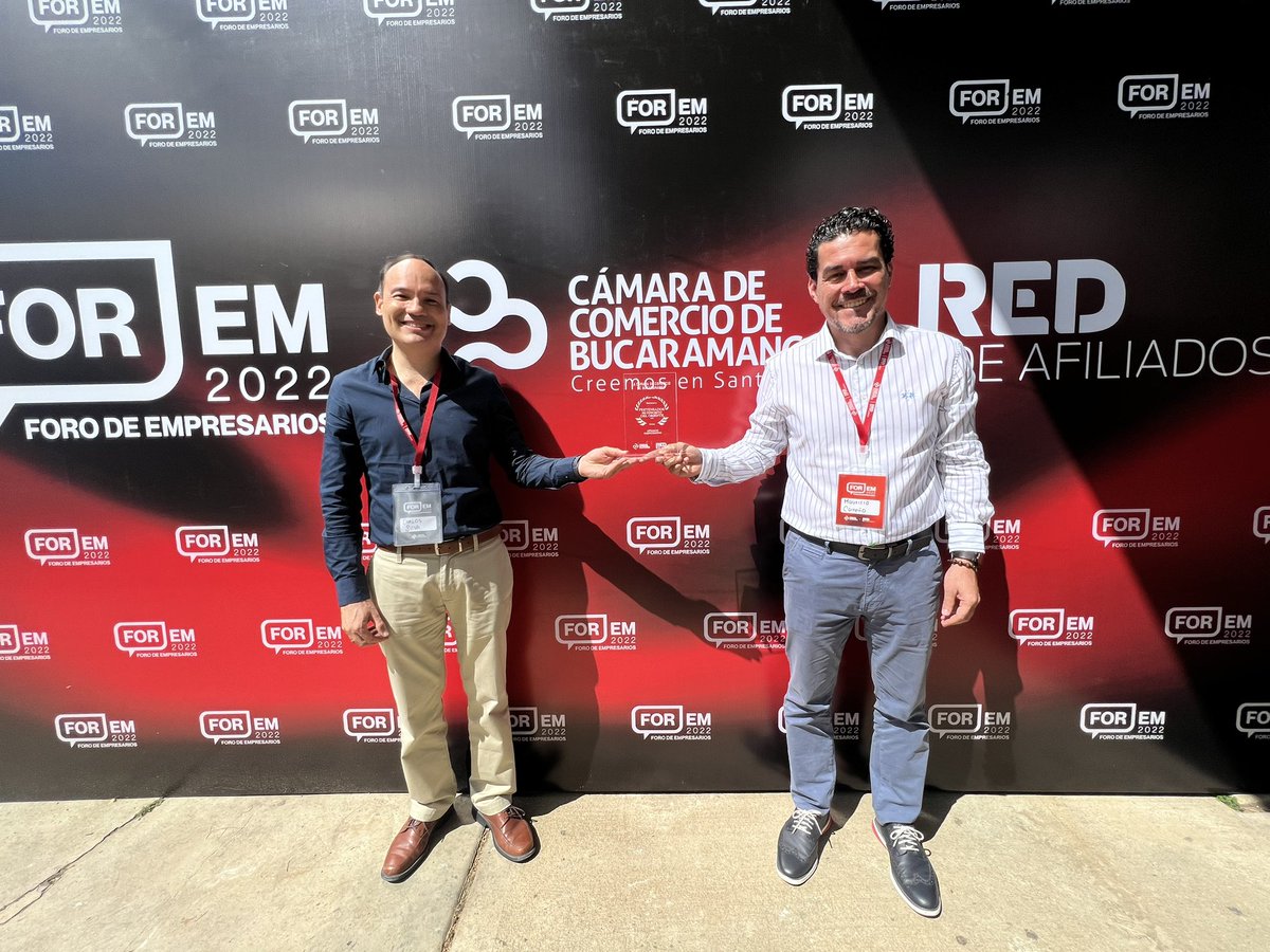 pretecor's tweet photo. Nos sentimos orgullosos 🤝
Al recibir un reconocimiento especial en el marco del #Forem2022 de la Cámara de Comercio de Bucaramanga como la empresa más participativa dentro de su Red de Afiliados.
En Pretecor dejamos huella donde vamos. @CCBucaramanga
#Pretecor #empresas https://t.co/MAdIZGc4yK