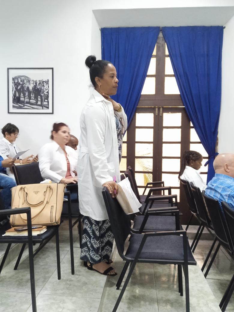 Expone la Directora Municipal del municipio  Jaguey Grande, los logros alcanzados en el Programa Materno Infantil en reunión con la Dirección de Atención Médica del <a href="/MINSAPCuba/">Ministerio de Salud Pública de Cuba</a> #MatanzasPorLaSalud #Matanzas