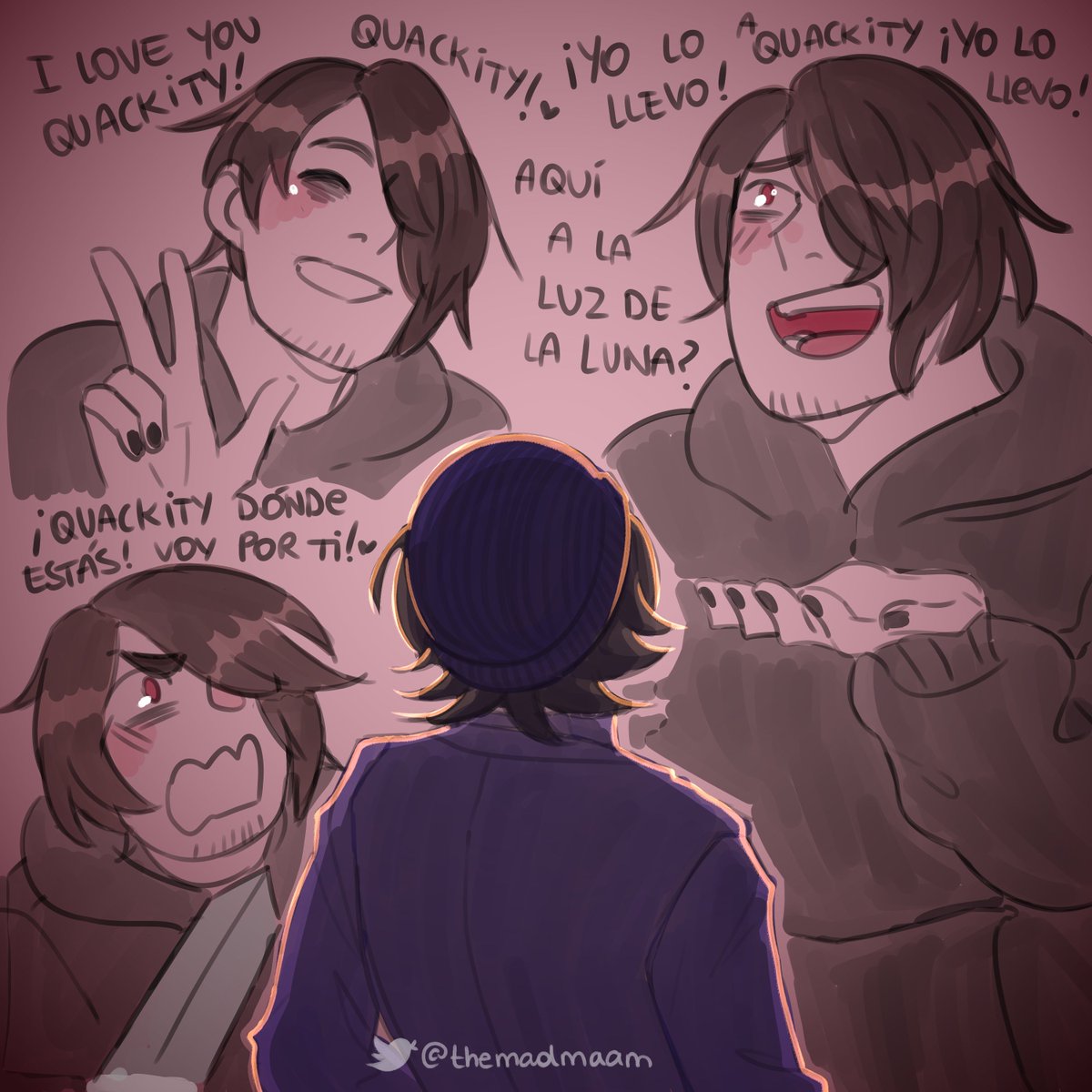 Themadmaam's tweet photo. Estas dos imágenes van juntas ♡

Iba a citar la anterior versión de Luzu viendo al Quacks, pero dije naaa se merecen venir en pack uvu ♡

#Luckity #LuckityFanart #Karmalart https://t.co/WE71rhs1vf