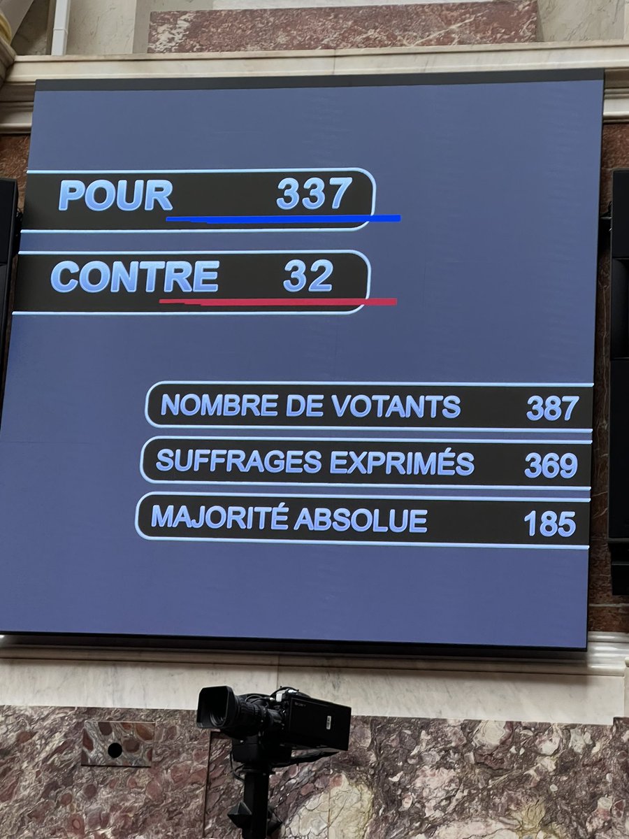 Fait. Très très grande émotion. 
#IVG #Constitution #DirectAN