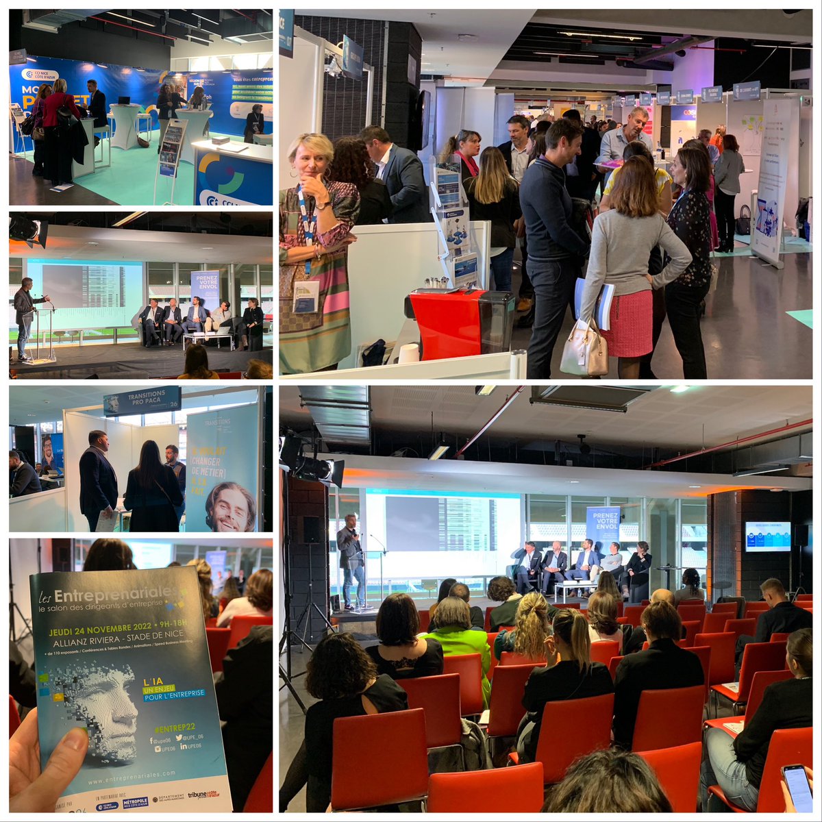 MEDEF_Sud's tweet photo. #Entrep22 | Pour sa 21ème édition, le salon Les #Entreprenariales organisé par l’@UPE_06 s’interroge sur l’utilisation de l’#IA, un enjeu pour l’entreprise.
🤝 bravo à @PierreIppolito et ses équipes pour ce bel événement. Les entrepreneurs des @AlpesMaritimes sont au rdv ! https://t.co/9kvViOtDgN