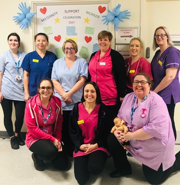 WyeValleyNHS's tweet photo. Today is #MSWCelebrationDay.  Our Maternity Support Workers are an integral part of our maternity team.  To celebrate, our midwives and @MidwivesRCM treated them to pizza, tea and cake, and made a thank you board to let them all know how much we appreciate them
#AmazingWVTstaff https://t.co/6XqEaT1Efd