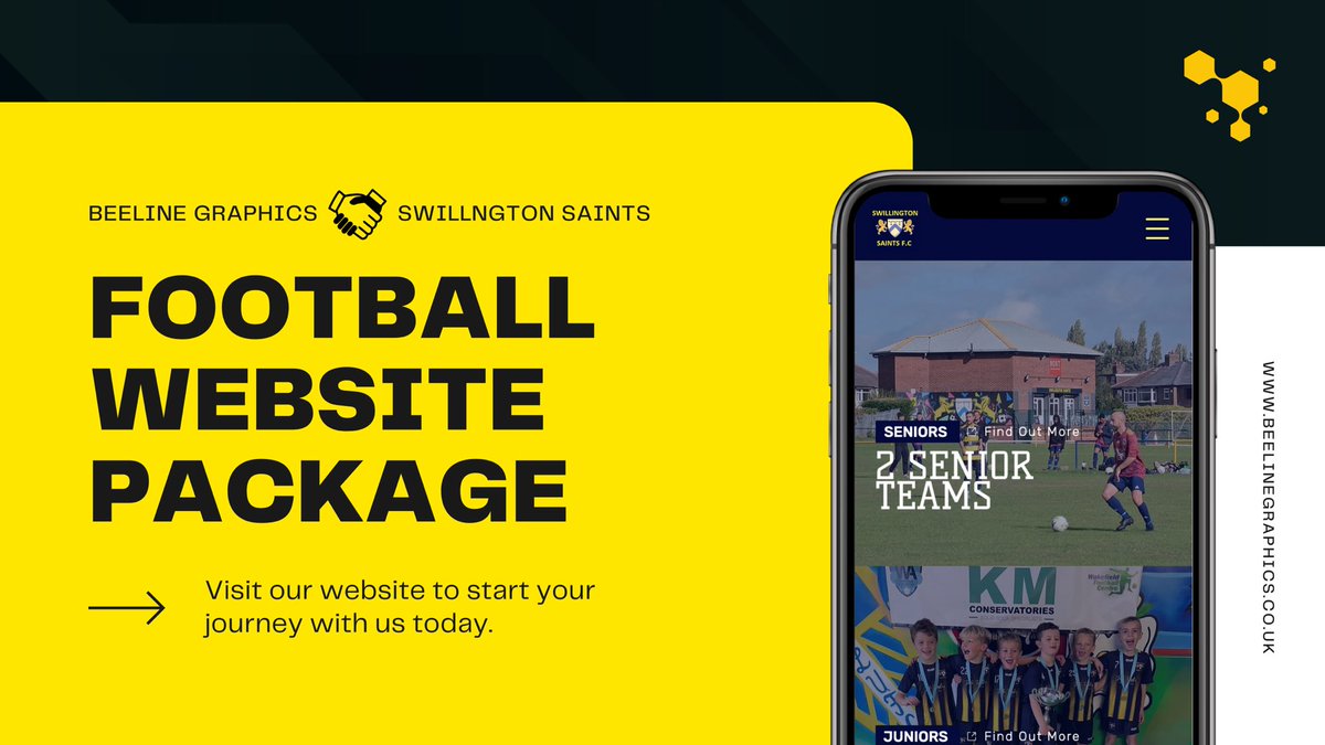 GraphicsBeeline's tweet photo. @GraphicsBeeline 🤝 @Swillysaints 

We are delighted to start our work with Swillington Saints. Please check out their website on the link 👇 

🔗 https://t.co/NXmZYf3QCA

For information about building a football package with us, please visit 👇 

ℹ️ https://t.co/iBWcG6ZA54 https://t.co/luHvkAlbhL