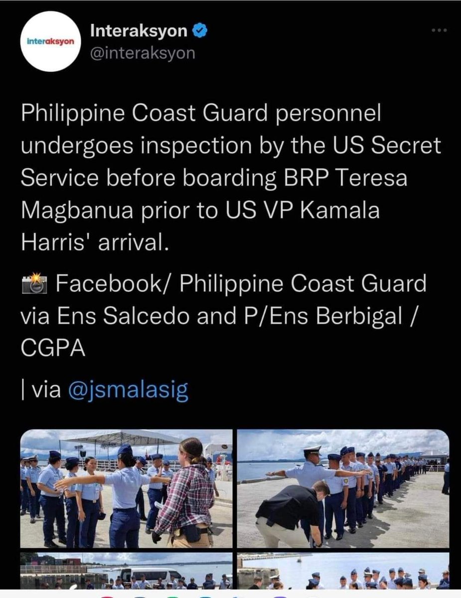 AlfredoGenom's tweet photo. Philippine personnel operating a Philippine vessel within Philippine territory...frisked by white men. 

This is how low Americans think of us. What a joke. 

But sure. Continue kneeling for them. https://t.co/L07X89Lo5v