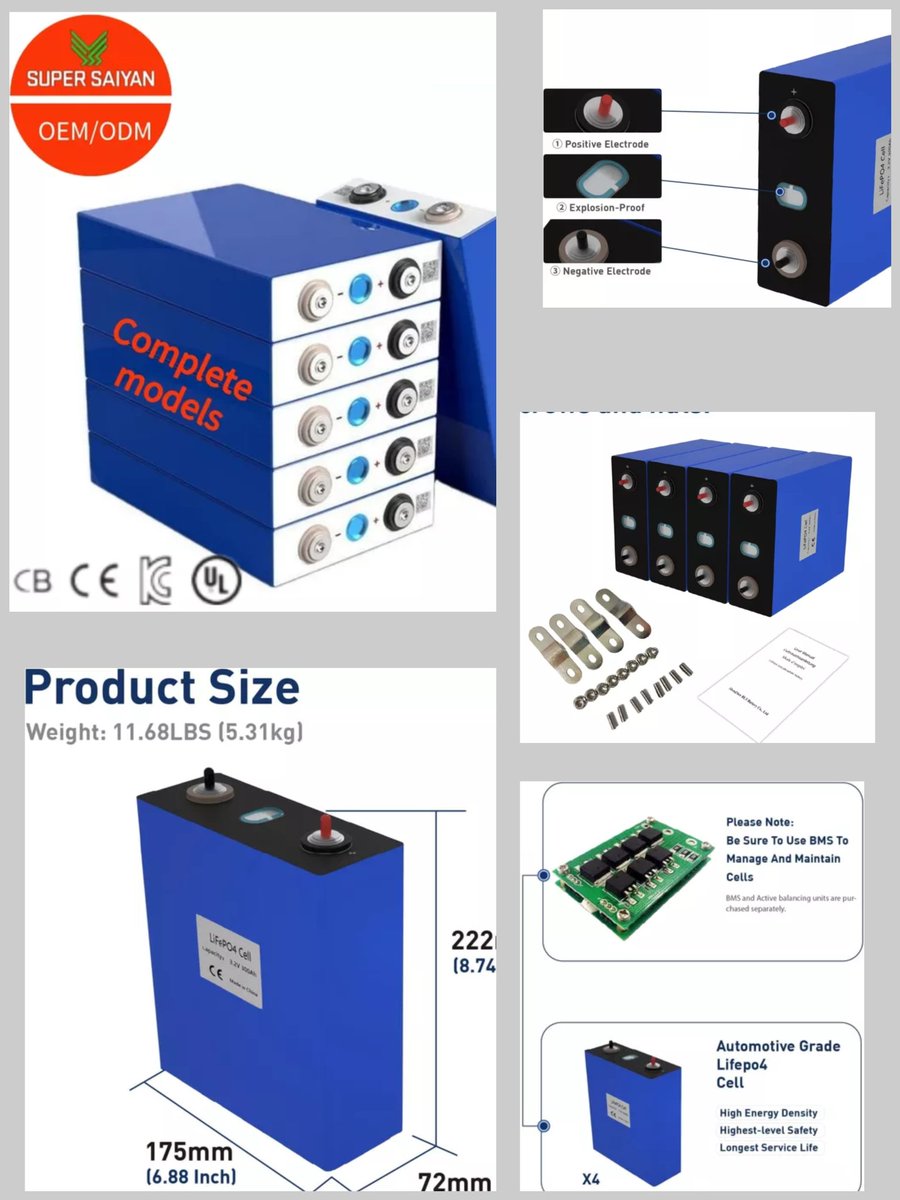 #LifePO4battery #lifepo4battery #lithiumbattery #lifepo4 #solarbattery #energystoragebattery #battery #lithiumbatterys
 #12V #24V #48V Voltage Optional for home storage and solar system.
20Ah 50Ah #100Ah #120Ah #150Ah #200Ah 300Ah 400Ah 600Ah Current Optional
Over 6000 times