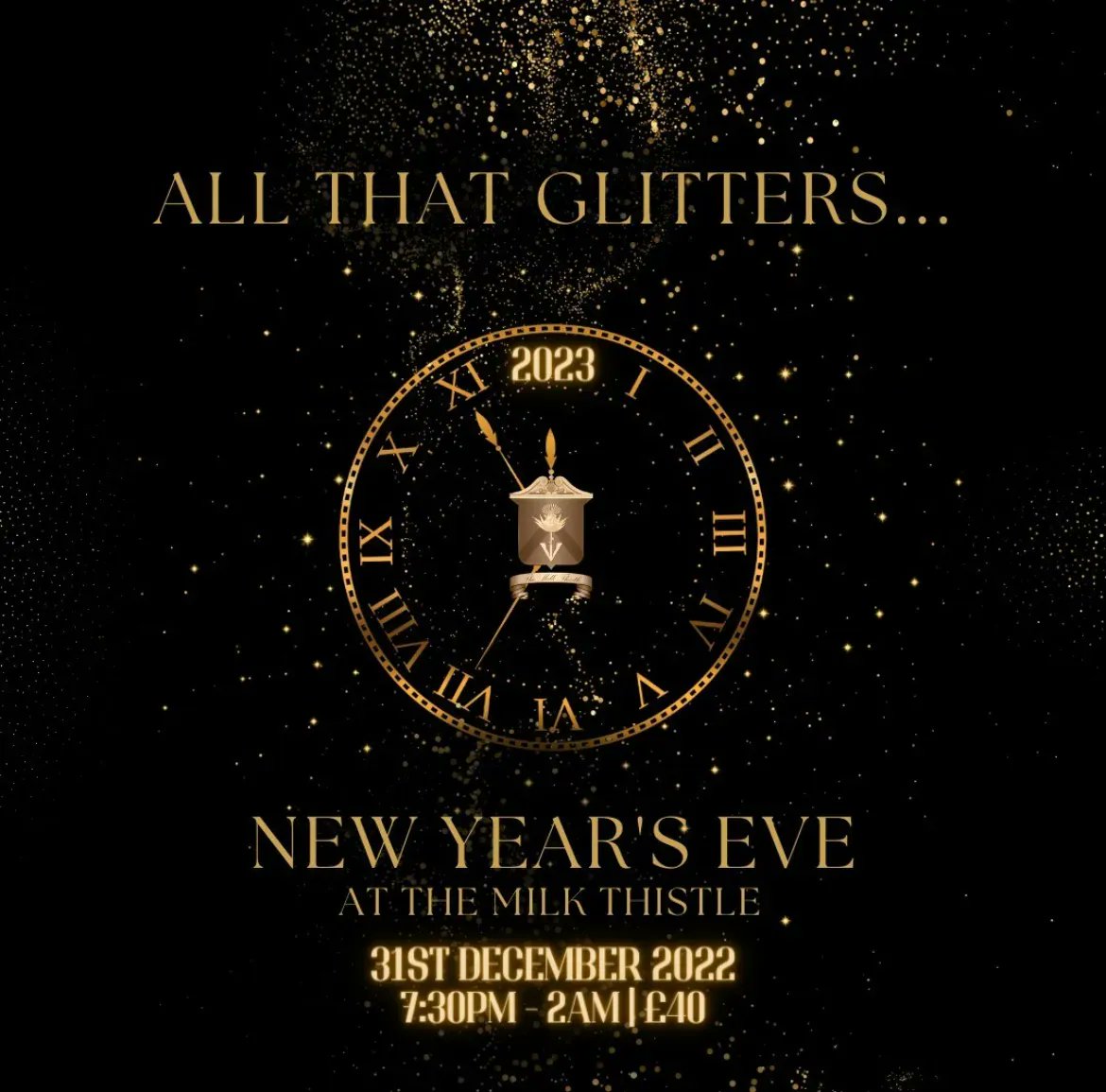 Presenting...New Year's Eve 🥂 All That Glitters will bring you a night of sheer decadence, with drinks from <a href="/moetchandon/">Moët & Chandon</a> and @BelvedereVodka, stunning performance and music until the small hours. Because if you can't pull out all the stops for NYE, when can you?