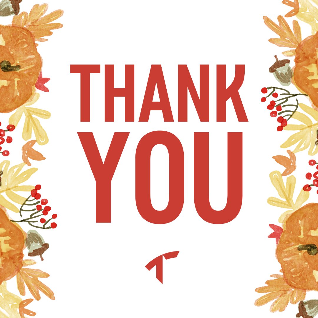 Today and every day, we are thankful for YOU. We hope you and yours have a warm, safe, and happy Thanksgiving! 🍂