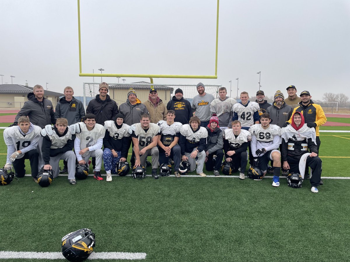 Happy Thanksgiving from the Andale football Team! We are thankful for our 13 seniors and all of our players! #rolltribe