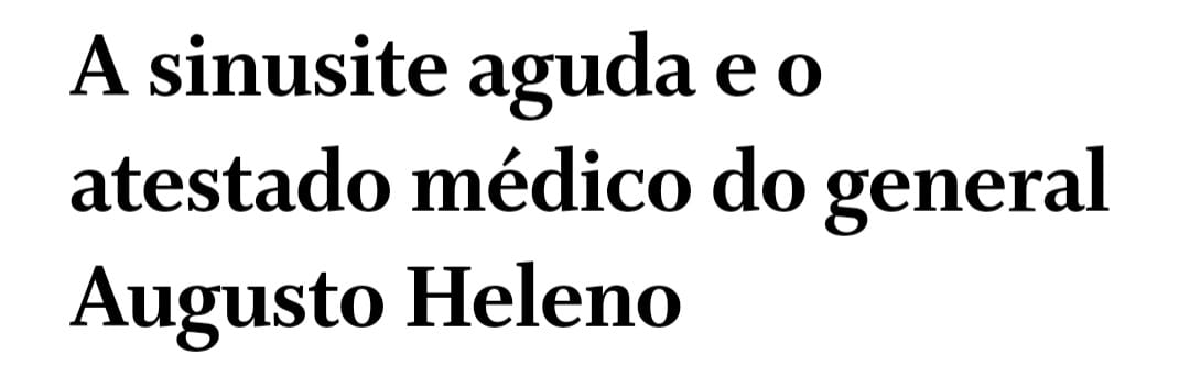 gen_heleno's tweet photo. Lauro Jardim de Fofocas desconhece, de má-fé, q pessoas com sinusite não têm condições de participar de audiências, por horas, falando e tossindo, o q não é impeditivo para realizar outra atividade. Forjar não é minha especialidade. Use sua profissão para informar e esclarecer. https://t.co/FPHux6EE9W