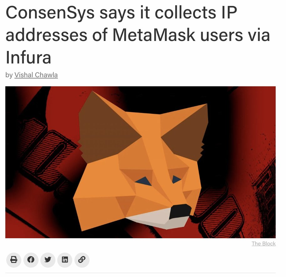 0xBiZzy's tweet image. ‼️ PROTECT YOUR PRIVACY‼️

With the recent news that Metamask/Infura is collecting your IP and wallet addresses, I urge you to take the time to change your RPC.

👉 This will take 2 minutes and I'm going to outline exactly how to do it step by step in the following tweets