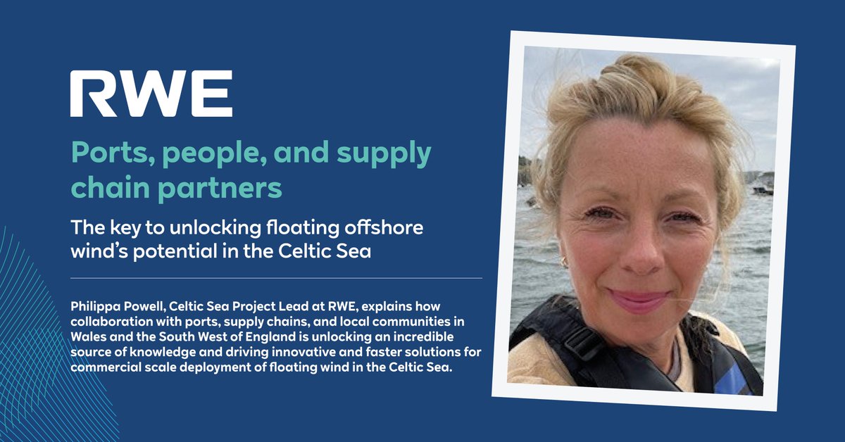RWE_UK's tweet photo. "Ports, people &amp; supply chain partners - these are the keys for unlocking floating wind's potential in the Celtic Sea."

That's the opinion Philippa Powell shares in the latest @windenergynet plus insight into how RWE is leading the way in floating wind

https://t.co/qfblTcOO6u https://t.co/mQ0aqgK0kv