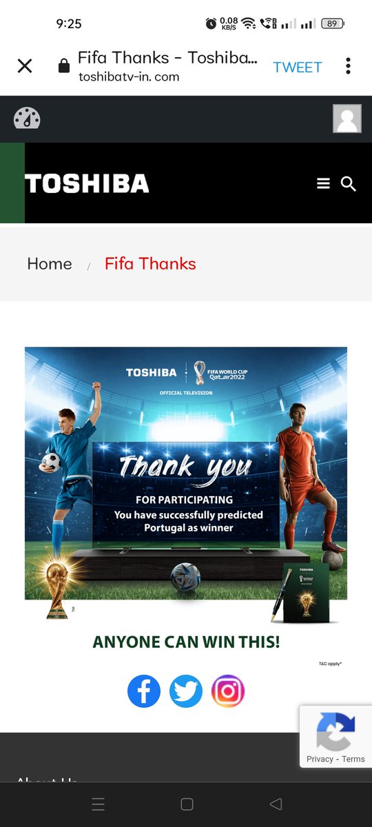 Prediction done!

#PredictAndWin <a href="/ToshibaTV_India/">Toshiba TV India</a>

#FIFAWorldCup