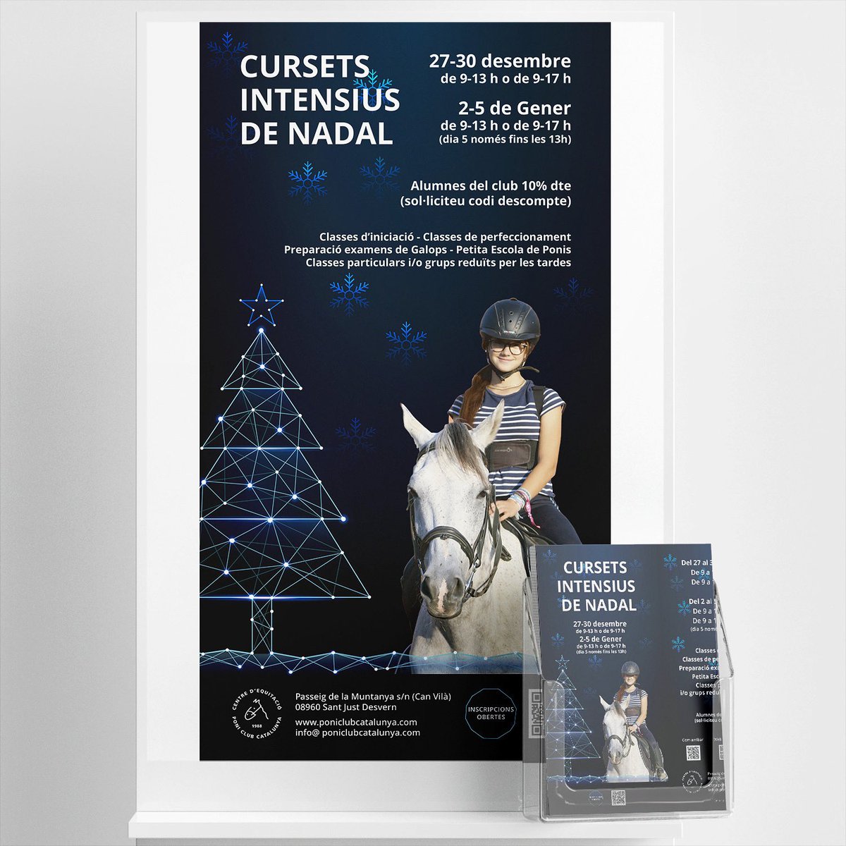 Campanya de Nadal 2022: escalfant motors per a les properes festes. Un munt de possibilitats per a estar en contacte amb la natura i gaudir de l'equitació al Centre d'Equitació Poni Club Catalunya. Obertes les inscripcions!