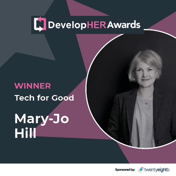 SyncDevelopHER's tweet photo. DevelopHER Awards Tech for Good Award 2022 - Winner Mary-Jo Hill #DevelopHERAwards #DevelopHER #Norwich #Awards https://t.co/4qpf1KjcfT
