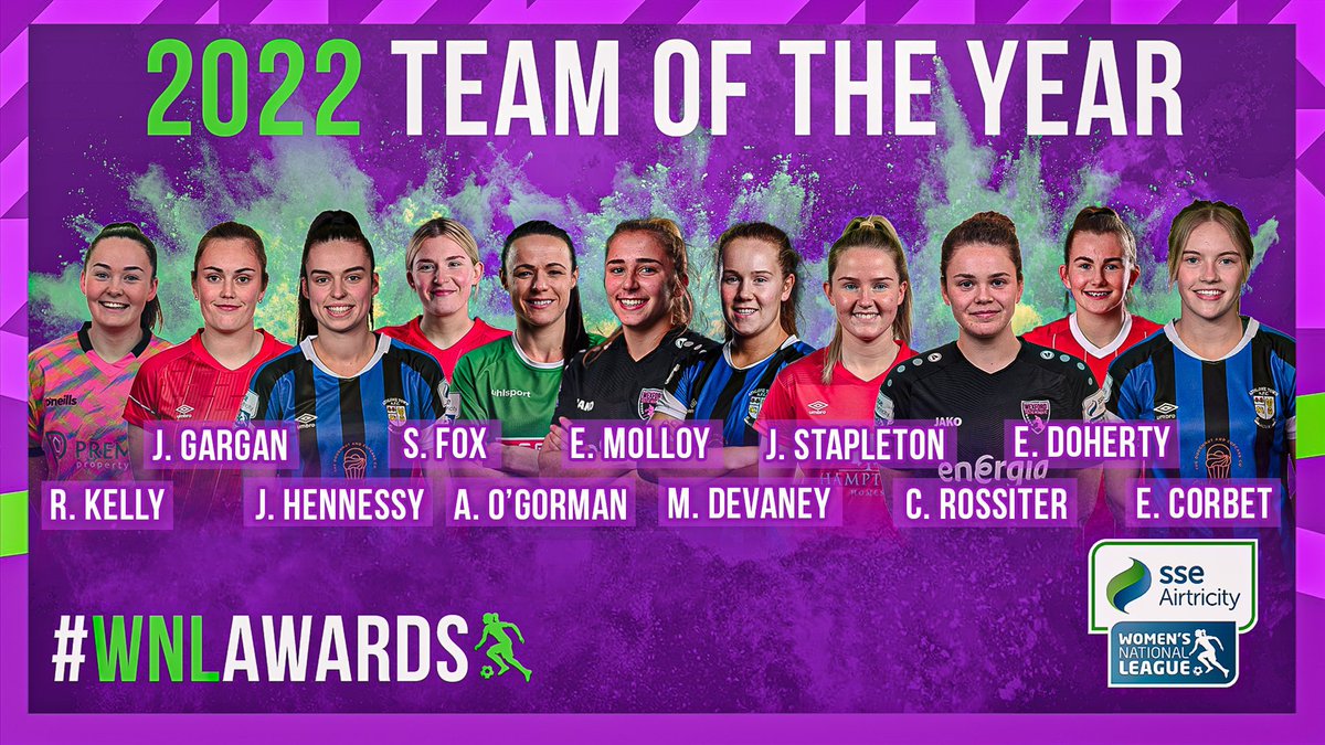 WexfordFCWomen's tweet photo. The 2022 @sseairtricity Women’s National League Team of the Year!

Once again, congratulations to all the players on a fantastic season in the WNL.👏

#WNLAwards https://t.co/AFTXQetPc5
