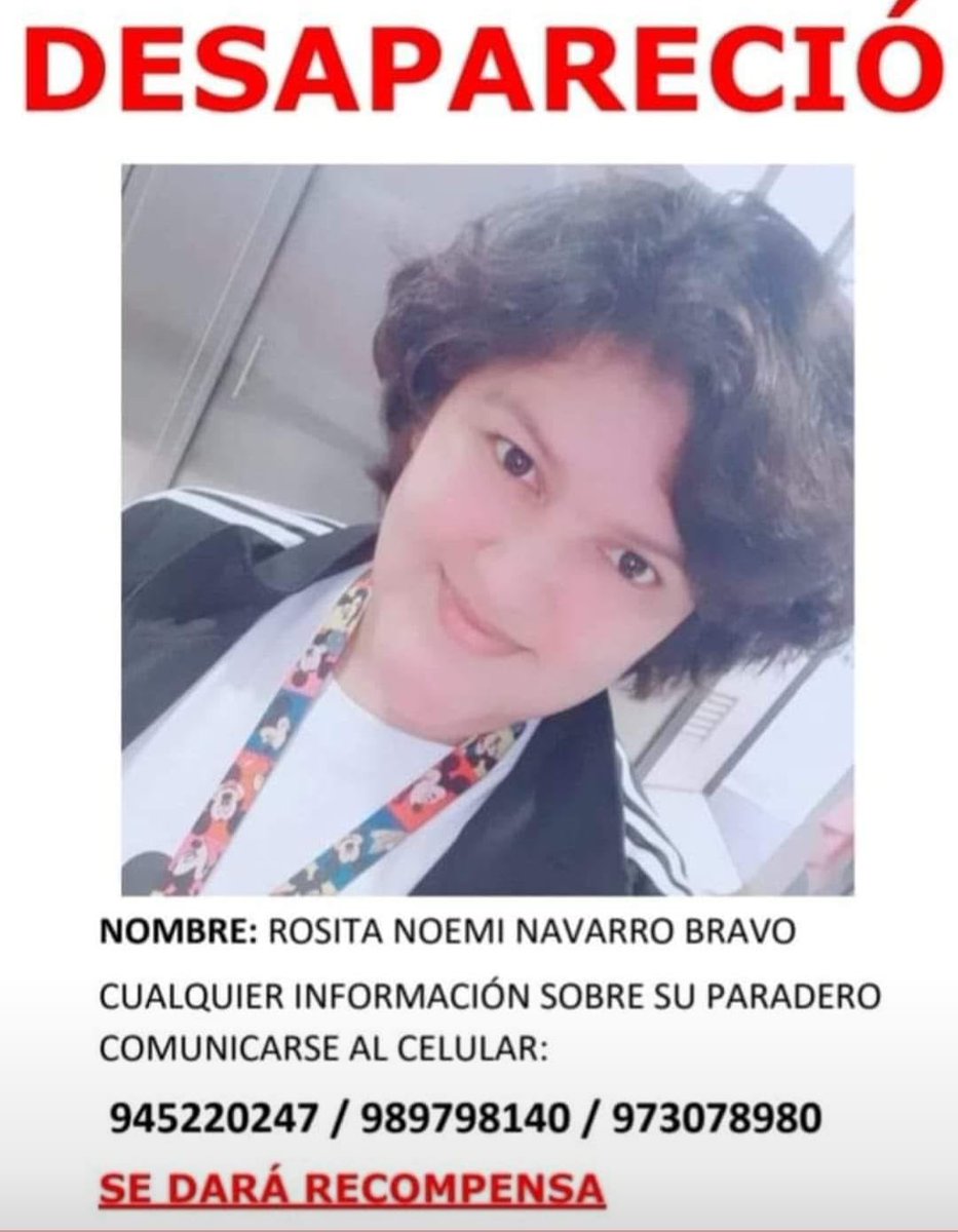 Me ayudan con un RT? La familia está desesperada. No saben nada de ella. Muchas gracias 🙏