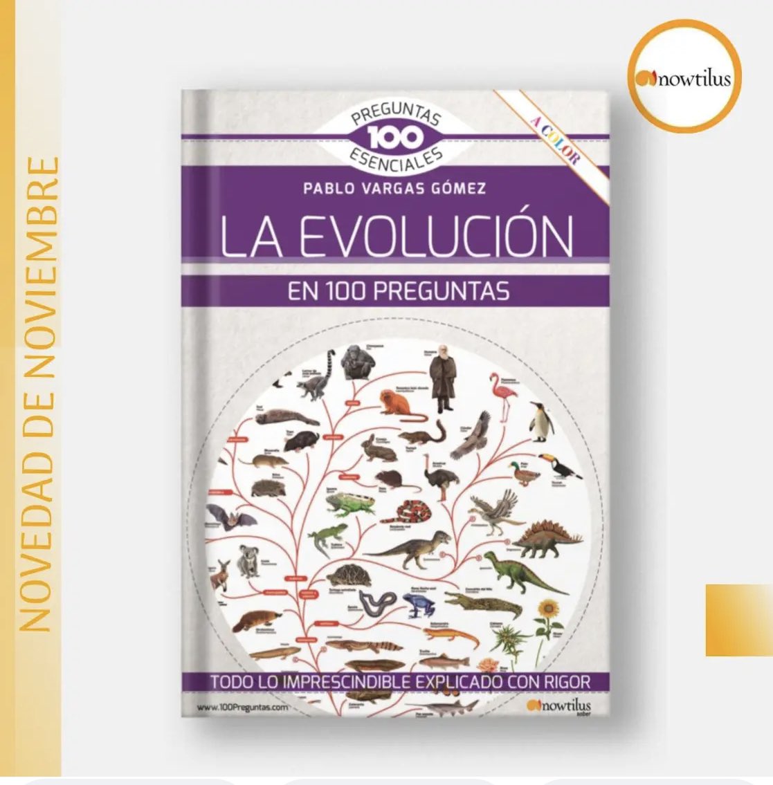 Hoy, 24 de noviembre, es el día mundial de la evolución. Qué mejor fecha para anunciaros la publicación este mismo mes de mi último libro: “La evolución en 100 preguntas”. A partir de ahora inicio una serie de tuits con nuevos resultados evolutivos que quizá no conozcas…