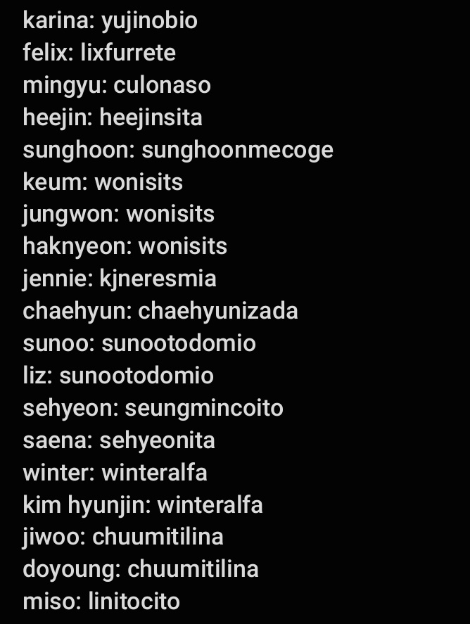 muslota's tweet photo. OLA BUSKO AMIGOS K ME SEAN FIEL CON HYUNJIN HASEUL O JIHEON aki abajo mi lista (no actualisada) 🇧🇷🇧🇷🇧🇷 #golasokarajo https://t.co/gK6r9eYryi