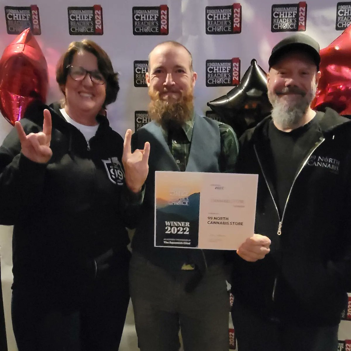 🤘🏼❤️All the feels Squamish❤️🤘🏼
Best Cannabis Store in Squamish is a significant proud of moment.

From Hurculean battle providing cannabis prior to legalization to winning community awards. What an incredible journey it continues to be.
Love and apreciation to all from the team!