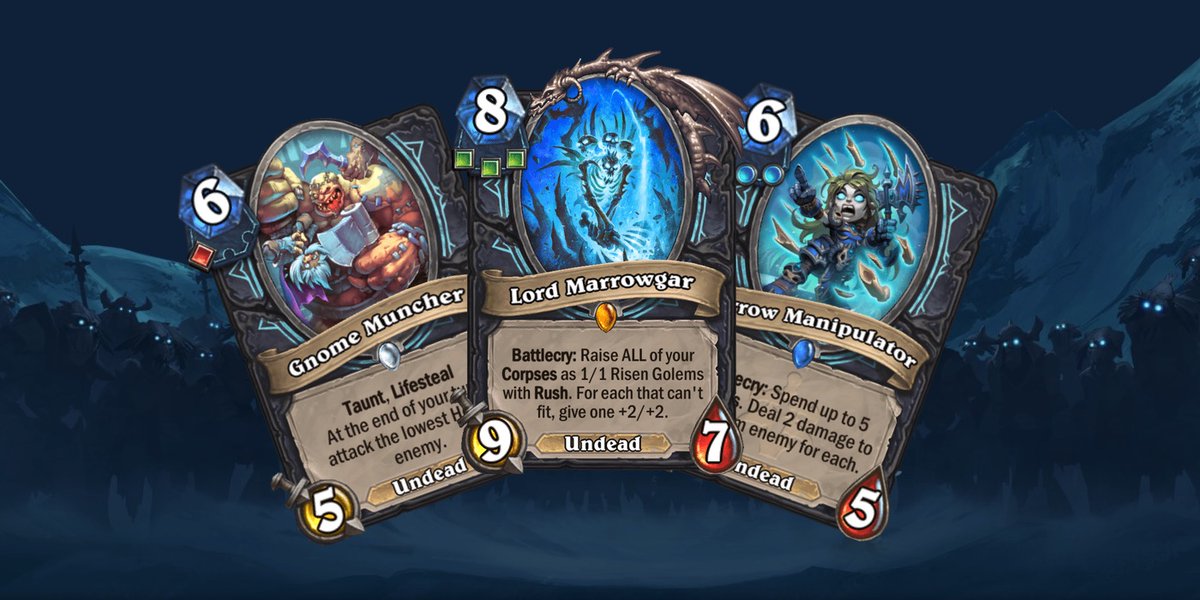 OutOfCardsHS's tweet photo. The journey #BehindTheCards continues with additional #Hearthstone insights shared by Team 5's @Celestalon - once again, on #DeathKnight class design themes for the upcoming March of the Lich King expansion.
https://t.co/ClD41hFMNu https://t.co/NItkYKVwNj